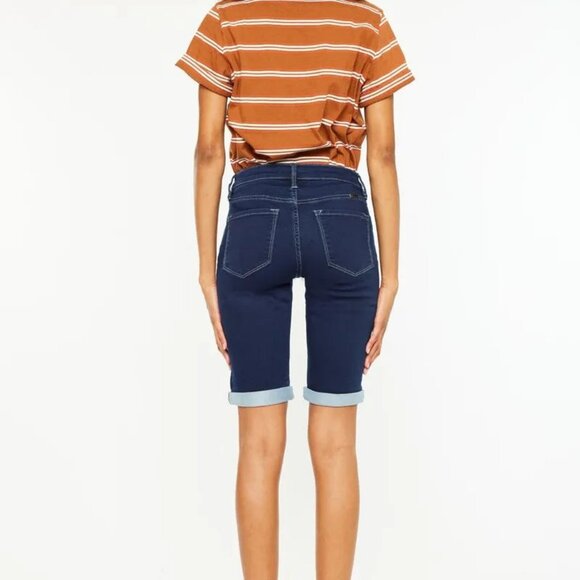 Hazel Blues® |  Kancan Mid Rise Bermuda Denim Shorts - Picture 5 of 7